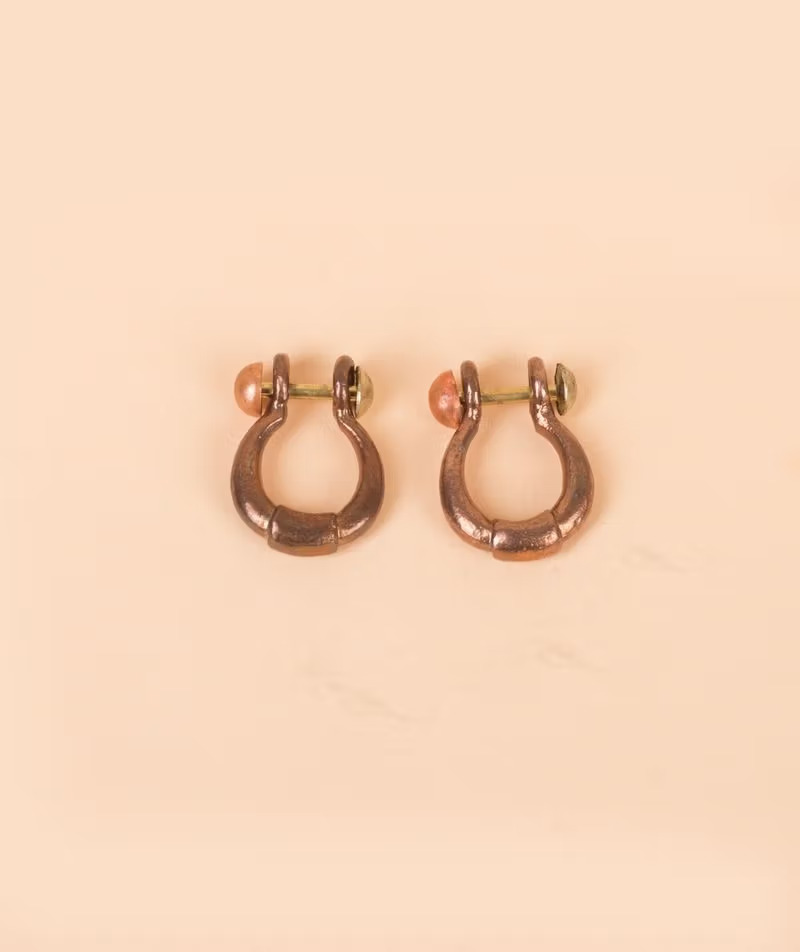 Adiyogi Copper Earring